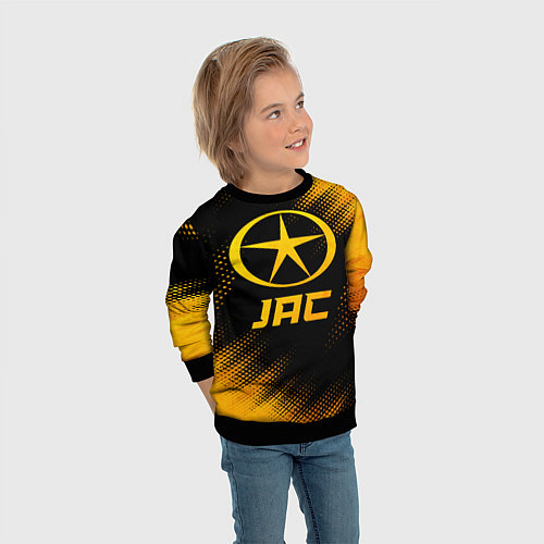 Детский свитшот JAC - gold gradient / 3D-Черный – фото 3