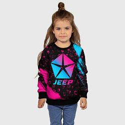 Свитшот детский Jeep - neon gradient, цвет: 3D-черный — фото 2