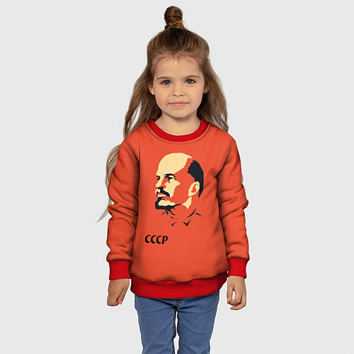 Детский свитшот СССР Ленин жив / 3D-Красный – фото 4