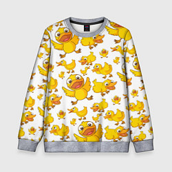 Свитшот детский Yellow ducklings, цвет: 3D-меланж
