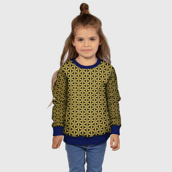 Свитшот детский Цветок Жизни - Золото, цвет: 3D-синий — фото 2