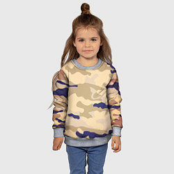 Свитшот детский Камуфляжный узор веенний, цвет: 3D-меланж — фото 2