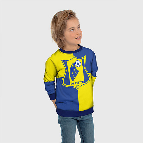 Детский свитшот Футбольный Клуб Ростов / 3D-Синий – фото 3