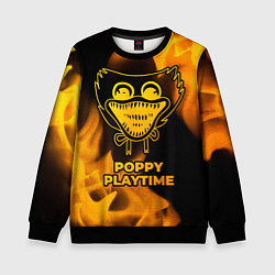 Свитшот детский Poppy Playtime - gold gradient, цвет: 3D-черный