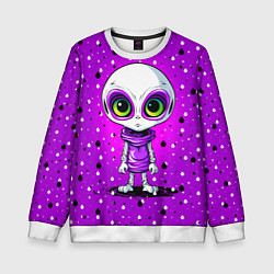 Свитшот детский Alien - purple color, цвет: 3D-белый