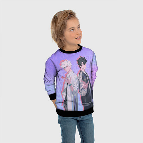 Детский свитшот Персонажи - Агенты времени / 3D-Черный – фото 3