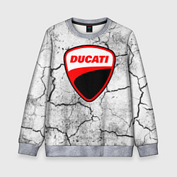 Свитшот детский Ducati - потресканная земля, цвет: 3D-меланж