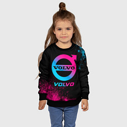 Свитшот детский Volvo - neon gradient, цвет: 3D-черный — фото 2