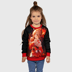 Свитшот детский Ёимия - фейервеки, цвет: 3D-красный — фото 2