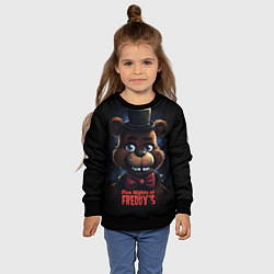 Свитшот детский Забавный Фреди, цвет: 3D-черный — фото 2