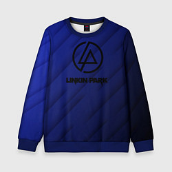 Свитшот детский Linkin park лого градиент, цвет: 3D-синий