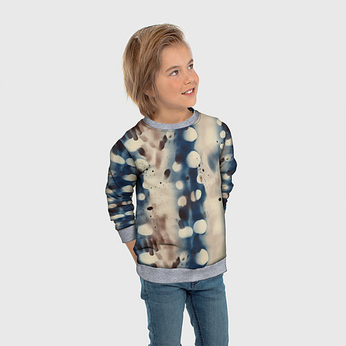 Детский свитшот Тай дай паттерн / 3D-Меланж – фото 3