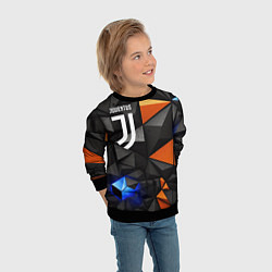 Свитшот детский Juventus orange black style, цвет: 3D-черный — фото 2