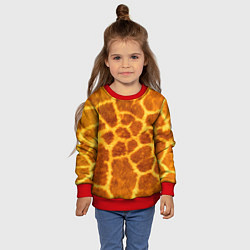 Свитшот детский Шкура жирафа - текстура, цвет: 3D-красный — фото 2