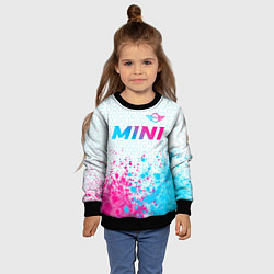 Свитшот детский Mini neon gradient style: символ сверху, цвет: 3D-черный — фото 2