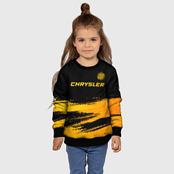 Свитшот детский Chrysler - gold gradient: символ сверху, цвет: 3D-черный — фото 2