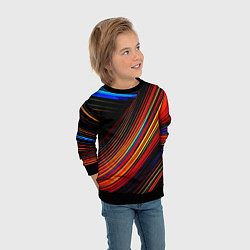 Свитшот детский Смесь ярких линий абстракция, цвет: 3D-черный — фото 2