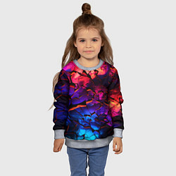 Свитшот детский Светящаяся Земля, цвет: 3D-меланж — фото 2