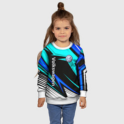 Свитшот детский Фольцваген - sport uniform, цвет: 3D-белый — фото 2
