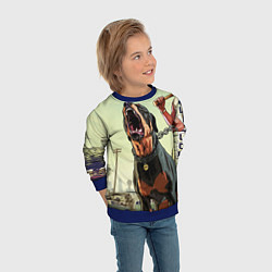 Свитшот детский Собака из GTA, цвет: 3D-синий — фото 2