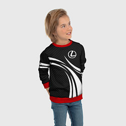 Свитшот детский Lexus - carbon line, цвет: 3D-красный — фото 2