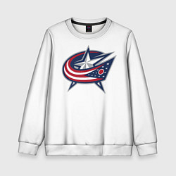 Свитшот детский Columbus blue jackets - Sergey Bobrovsky, цвет: 3D-белый