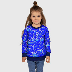 Свитшот детский Синий волнистый рисунок, цвет: 3D-синий — фото 2