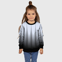 Свитшот детский Черный полосатый градиент, цвет: 3D-черный — фото 2