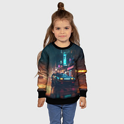 Свитшот детский Пейзаж в стиле Бегущий по лезвию, цвет: 3D-черный — фото 2