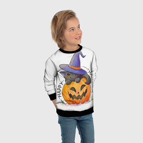 Детский свитшот ХэллоуиН для праздника / 3D-Черный – фото 3