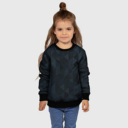 Свитшот детский Тёмно-синий треугольный, цвет: 3D-черный — фото 2