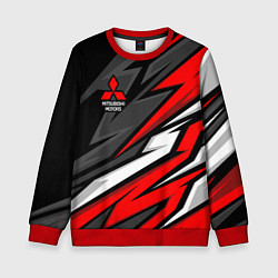 Детский свитшот Митсубиси - красный спортивный
