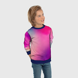 Свитшот детский Футболка розовая палитра, цвет: 3D-синий — фото 2