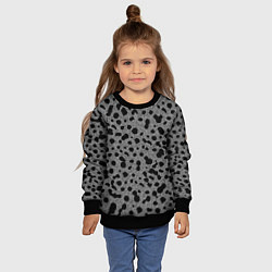 Свитшот детский Пятнистый чёрно-серый, цвет: 3D-черный — фото 2