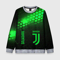 Свитшот детский Juventus green logo neon, цвет: 3D-меланж