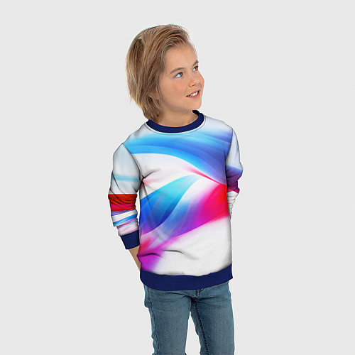 Детский свитшот Футболка Россия / 3D-Синий – фото 3