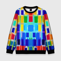 Свитшот детский Colorful strips - pop art - vogue, цвет: 3D-черный