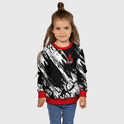 Свитшот детский Mitsubishi - белый пятна, цвет: 3D-красный — фото 2