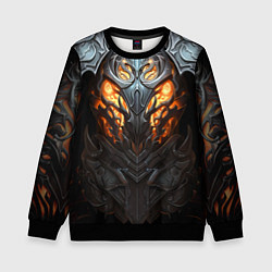 Свитшот детский Огненный доспех рыцаря Dark Souls, цвет: 3D-черный