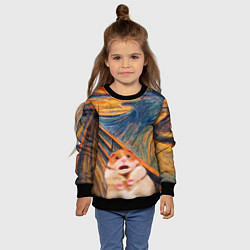 Свитшот детский Крик хомяка, цвет: 3D-черный — фото 2
