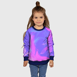 Свитшот детский Сиреневая абстракция, цвет: 3D-синий — фото 2
