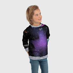 Свитшот детский Фон космоса звёздное небо, цвет: 3D-меланж — фото 2
