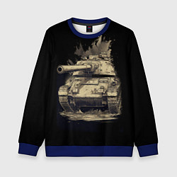 Свитшот детский Русский танк т54, цвет: 3D-синий