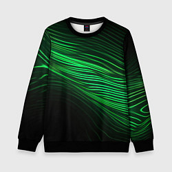 Детский свитшот Green neon lines