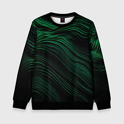 Свитшот детский Dark green texture, цвет: 3D-черный