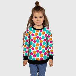 Свитшот детский Яркие цветные пузыри, цвет: 3D-черный — фото 2