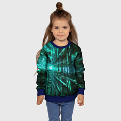 Свитшот детский Цифровой паттерн, цвет: 3D-синий — фото 2