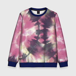 Свитшот детский Tie-Dye дизайн, цвет: 3D-синий