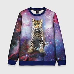 Свитшот детский Space leopard, цвет: 3D-синий