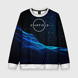 Свитшот детский Space logo Starfield, цвет: 3D-белый